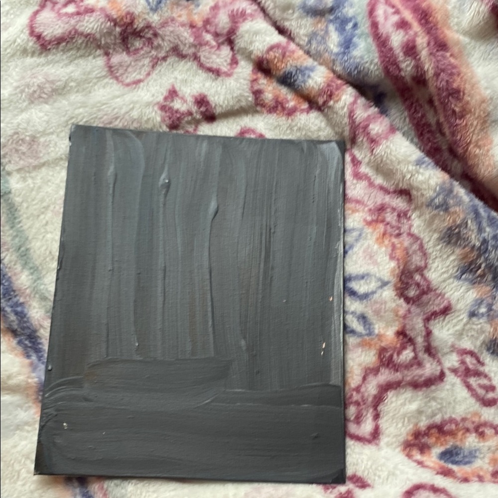 Monochromatic Gray Abstract Painting with Textured Brushstrokes